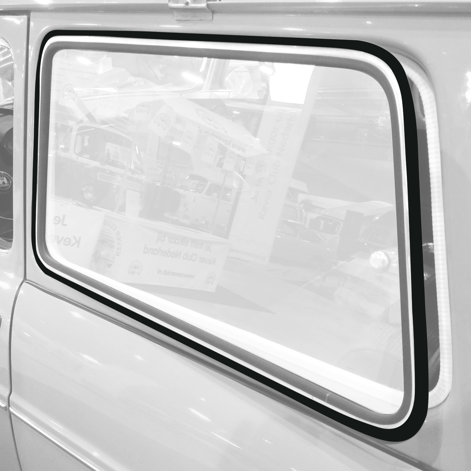 VW T3 Ausstellfensterdichtung festes Fenster vorne rechts/links Dichtung  Drehfenster Tür Dichtsatz Verglnr. 251837626A Fensterdichtung Türdichtungen  - Aircooledshop